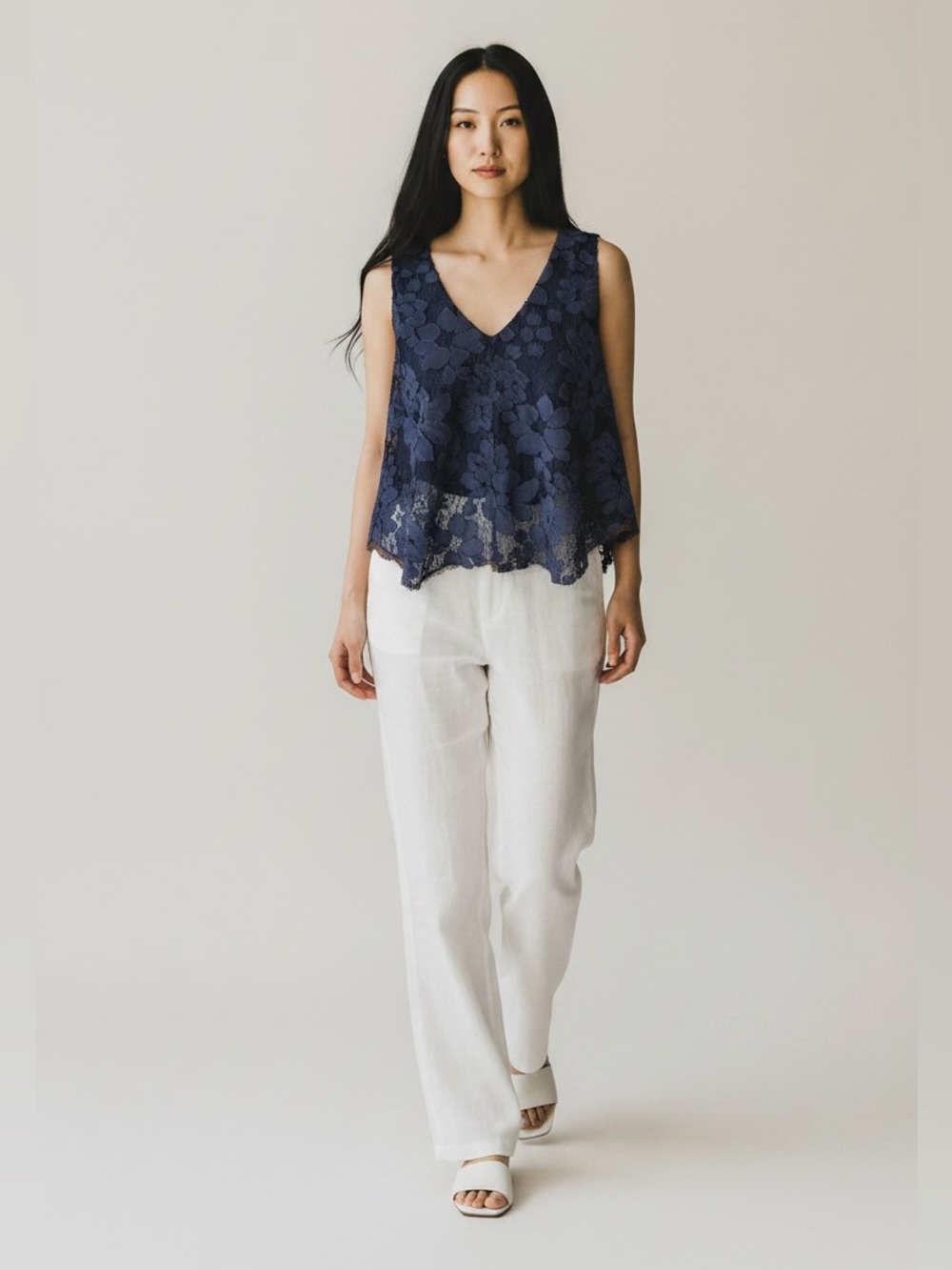 NWT Anthropologie Floral Lace Women's Top Size S